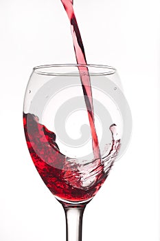Pouring wine in a glass