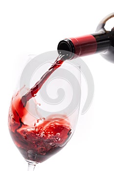 Pouring Wine Into A Glass