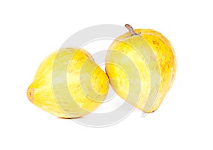 Pouteria campechiana Kunth Baehni or Canistel fruit on white background