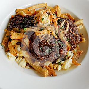 Poutine with braised ribs
