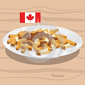 A poutine illustration.. Vector illustration decorative design