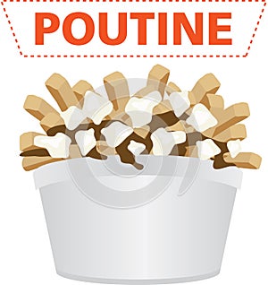 Poutine quebec meal illustration vector