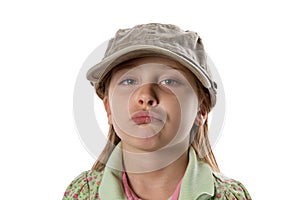 Pouting - Girl in Green Hat