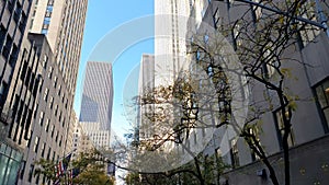 POV of the city of Manhattan that is one of the main city of New York City and the USA, Nov 3, 2019 in Manhattan, New York City.