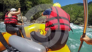 POV Shot of White River Rafting on Rouge River