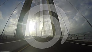 POV of the third bridge over the Panama Canal, known as the Atlantic Bridge, is a road bridge in ColÃ³n, Panama.