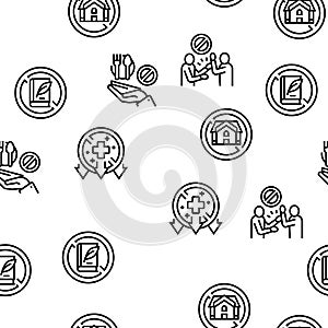 Poverty Destitution Vector Seamless Pattern
