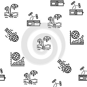 Poverty Destitution Vector Seamless Pattern