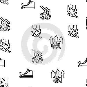 Poverty Destitution Vector Seamless Pattern