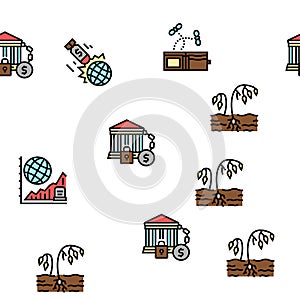 Poverty Destitution Vector Seamless Pattern