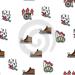 Poverty Destitution Vector Seamless Pattern