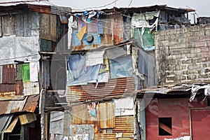 Poverty in the streets of Manila in the Philippines photo