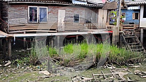 Poverty wooden houses