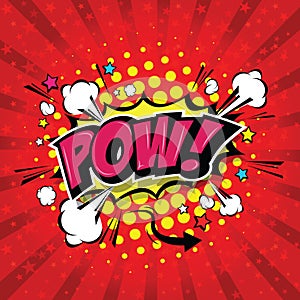 Pow! Comic Speech Bubble. Vector Eps 10