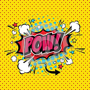Pow! Comic Speech Bubble. Vector Eps 10