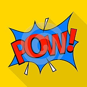 Pow icon, pop art style