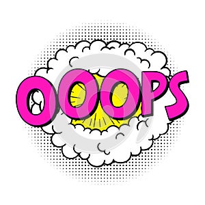 Pow pop art comic book text