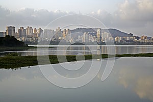 Powai, Mumbai, from across Powai lake