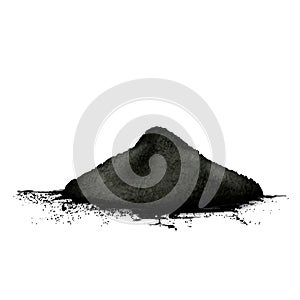 powder coal realistic vector