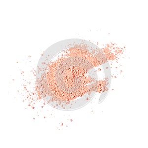 Powder crushed blush palette isolated on white