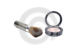 Powder makeup and brush