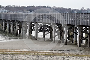 Powder Point Bridge at the dusk in Duxbury, Massachusetts