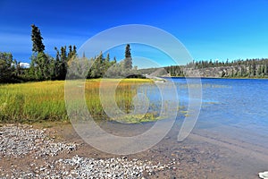 Prelude Lake at Powder Point Territorial Park on the Canadian Shield, Northwest Territories, Canada photo