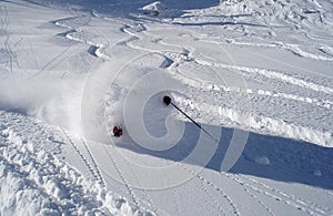 Powder skiing