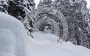 Powder skiing
