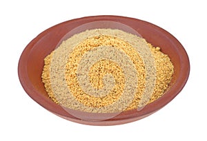 Powdered fajita seasoning mix in a small bowl