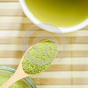 Powdered green tea
