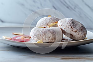 Powdered Sugar Cake Doughnuts