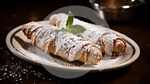 Powdered Sugar Delight: Exquisite Cannoli With A Streetwise Twist