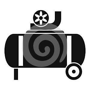 Power air compressor icon, simple style