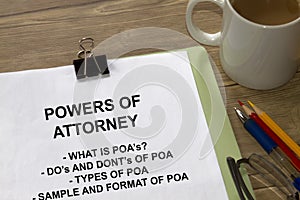 Power of attorney photo