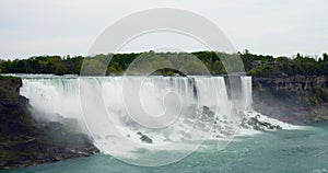 Power and awe from heights of Niagara Falls, famous for its suicides. Beauty and grandeur of nature in place of suicide