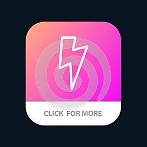 Power, Basic, Ui Mobile App Button. Android and IOS Line Version