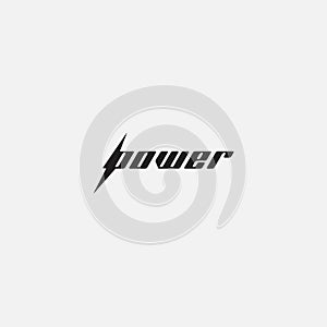 Power blitz logo design typography photo