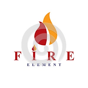 The power of burning fire, nature element vector logo for use in petrol and gas .