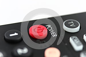 Red Power Button on TV Remote Control