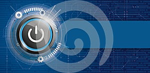 Power Button Circuit Board Banner Data