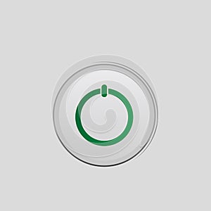 power button colored icon. Element of player buttons for mobile concept and web apps. Detailed power button icon can be used for