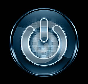 Power button icon dark blue