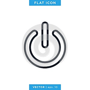 Power Button Icon Vector Design Template