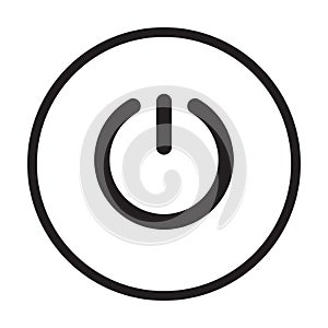 Power button icon vector for graphic design, logo, website, social media, mobile app, UI