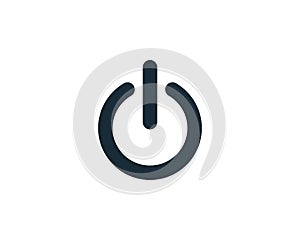 Power Button Icon Vector Logo Template Illustration Design