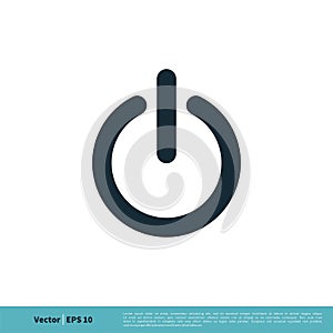 Power Button Icon Vector Logo Template Illustration Design. Vector EPS 10