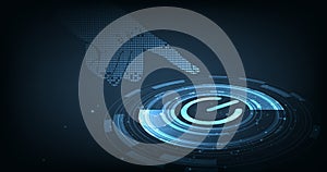 Power button low poly design