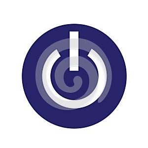Power Button Simpel Logo Icon Vector Ilustration photo