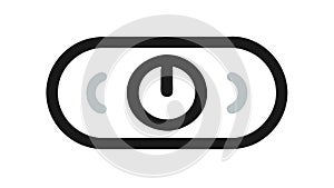 Power Button Toggle Icon, Control and On Off, vector design Generative AI